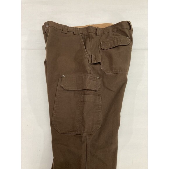 Duluth Trading Co Fire Hose Pants Men’s 42x28 Brown Cargo Relaxed Workwear - Picture 5 of 13